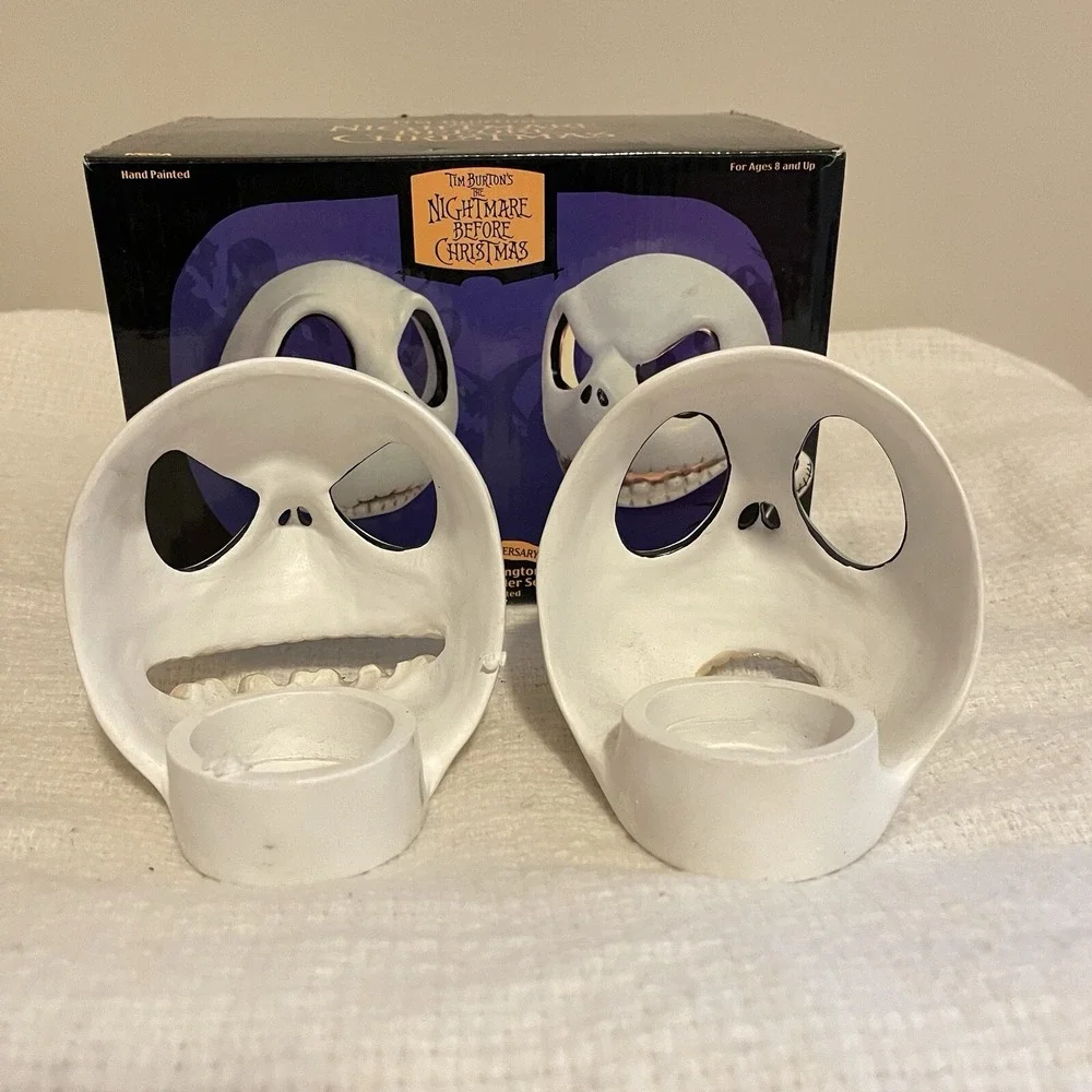 Nightmare Before Christmas 10th Anniversary Jack Skellington Votive Candle Set‎